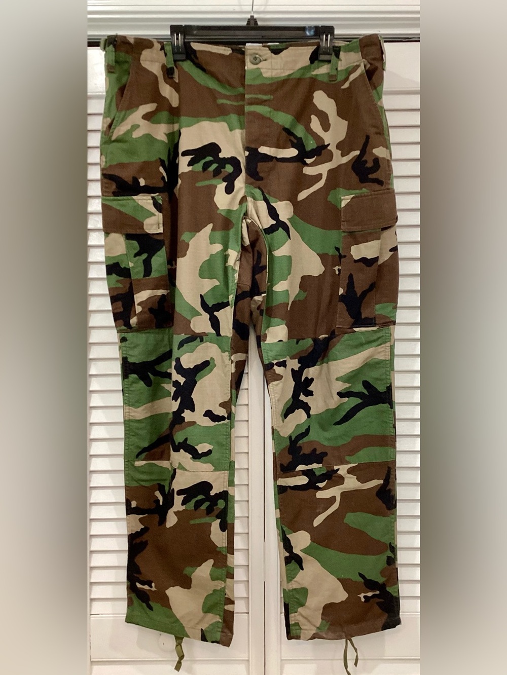 TRU-SPEC Woodland Camo BDU Cargo Pants Mens XL Regular High Rise 29 Inseam 31